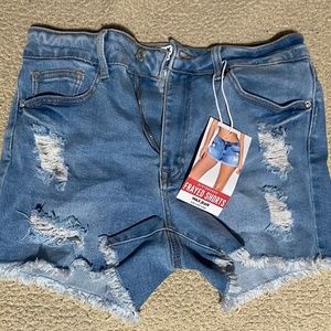 Distressed Frayed Shorts